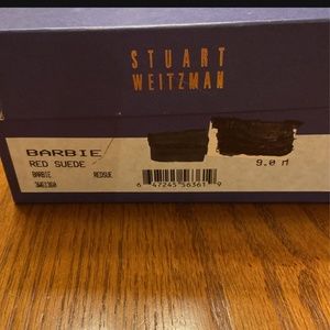 Size 9 Official Stuart Weitzman Red suede pumps
